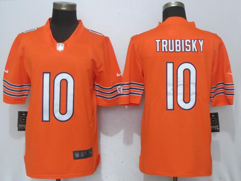 Men Chicago Bears #10 Trubisky Orange Vapor Untouchable Nike Limited Player NFL Jerseys->customized ncaa jersey->Custom Jersey